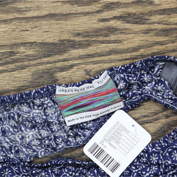 NWT Urban Renewal Bandeau Tube Top Elastic Lightweight 47378021 Navy Blue XS - Picture 4 of 6